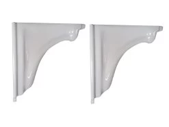 Retrò Coppia Di Supporti In Ceramica Con Staffe