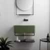 Lavabo Sospeso/Appoggio Wynn 70X40Xh.25 In Ceramica Opaco Verde Bamboo -Arredamento Per La Casa 18233 18241