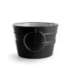 Lavabo Sospeso/Appoggio Bacile Cm.Ø46,5 H30 Con Anelli In Ceramica Lucido Nero -Arredamento Per La Casa 20472 lavabo bacile nero lucido con anelli 46 5 30