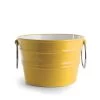 Lavabo Sospeso/Appoggio Bacile Cm.Ø46,5 H30 Con Anelli In Ceramica Lucido Giallo