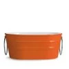 Lavabo Sospeso/Appoggio Tinozza 60X40Xh25 Con Anelli In Ceramica Lucido Arancio -Arredamento Per La Casa 20510 lavabo tinozza arancio lucido con anelli 60 40 25