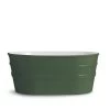 Lavabo Sospeso/Appoggio Tinozza 60X40Xh25 In Ceramica Lucido Verde Inglese