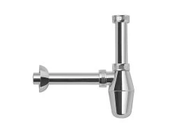 Sifone A Bottiglia In Pvc Cromo Lucido