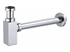 Sifone Per Lavabo Design Quadrato 11/4 Metallo Cromo