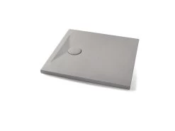 Piatto Doccia Appia Quadrato 80x80 In Ceramica Effetto Pietra Grigio Opaco