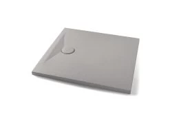 Piatto Doccia Appia Quadrato 90x90 In Ceramica Effetto Pietra Grigio Opaco