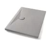 Piatto Doccia Appia Rettangolare 100x70 In Ceramica Effetto Pietra Grigio Opaco -Arredamento Per La Casa 71737