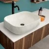 Lavabo Da Appoggio Arno 56X42Xh14,5 In Ceramica Effetto Marmo Statuario -Arredamento Per La Casa arno lavabo marmo 2