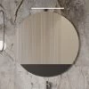 Specchio Tondo Sagomato TOUCH Ø 90 Cm Con Inserto Phoenix Nero Opaco