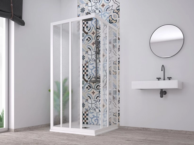 Box Doccia Skill 2 Ante Scorrevoli E Lato Fisso 70x100x70 Cm Acrilico Semitrasparente Effetto Bagnato Bianco Pastello 3 Box Doccia Skill 2 Ante Scorrevoli E Lato Fisso 70x100x70 Cm Acrilico Semitrasparente Effetto Bagnato Bianco Pastello