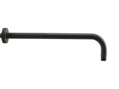 Braccio Doccia Low 30 Cm Tondo Nero Opaco