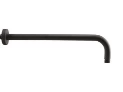 Braccio Doccia Low 40 Cm Tondo Nero Opaco
