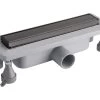 Canalina Raso-Doccia ABS/Inox 300 Mm Nero Opaco -Arredamento Per La Casa canalina doccia abs inox nero opaco 300
