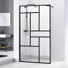 Doccia Walk In Chakra 100 Cm H200 Cristallo 8 Mm Trasparente Nero Opaco 2 Doccia Walk In Chakra 100 Cm H200 Cristallo 8 Mm Trasparente Nero Opaco -Arredamento Per La Casa chakra walk in 1 lato nero opaco