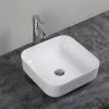Lavabo Da Appoggio Dora 38,5x38,5 H14 In Ceramica Bianco Lucido -Arredamento Per La Casa dora lavabo ceramica bianco