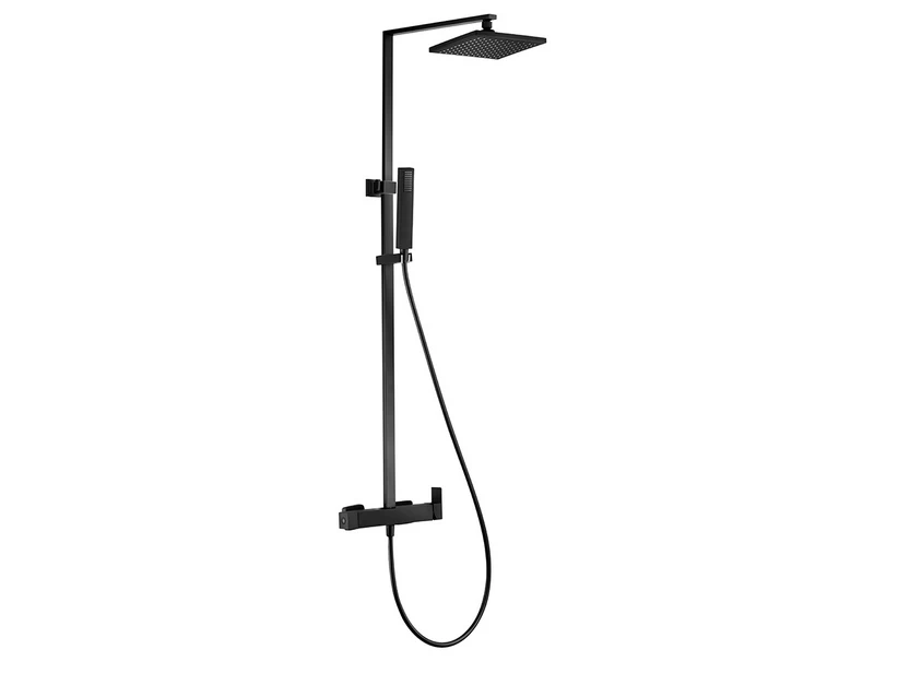 Colonna Doccia Erika Con Soffione Quadrato Nero Opaco 3 Colonna Doccia Erika Con Soffione Quadrato Nero Opaco