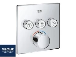 Miscelatore Per Doccia Incasso Grohe Smartcontrol Cube Monocomando Con Deviatore 3 Vie Cromo