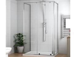 Box Doccia Karma 90x100x90 H200 Porta Scorrevole Cristallo Trasparente Cromato