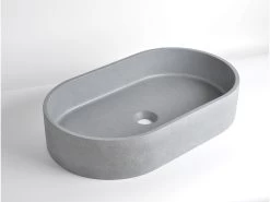 Lavabo Da Appoggio Concrete 60x35 H12 Cemento