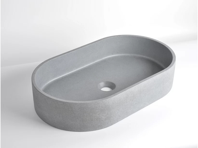 Lavabo Da Appoggio Concrete 60x35 H12 Cemento 3 Lavabo Da Appoggio Concrete 60x35 H12 Cemento