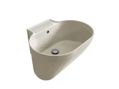 Lavabo Lavatoio Sospeso/Appoggio Tino 60X50Xh.30 In Ceramica Opaco Matera