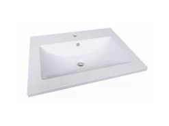 Lavabo Incasso Unitop Slim 61X46 In Resina Lucido Bianco