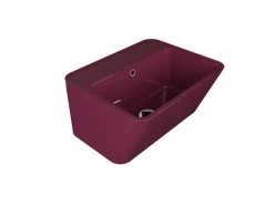 Lavabo Sospeso/Appoggio Wynn 50X40Xh.25 In Ceramica Lucido Vinaccia