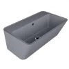 Lavabo Sospeso/Appoggio Wynn 70X40Xh.25 In Ceramica Opaco Grigio