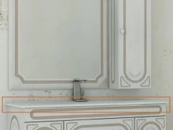 Lavabo Incasso Monet/Matisse Integrato 121X46 In Ceramica Lucido Bianco