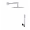 Kit Doccia Soffione Mel Inox Quadrato Con Duplex