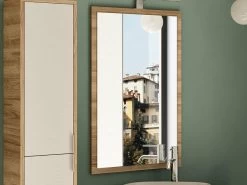 Specchio Bagno Milu' 89X49X2 Reversibile Rovere Larix