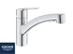 Miscelatore Monocomando Per Cucina Grohe® Start Quickfix Con Doccetta Estraibile Cromo