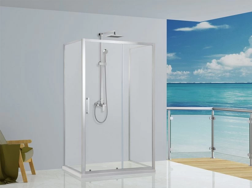 Box Doccia Neptum 100x80x80 H190 Porta Scorrevole E 2 Lati Fissi Cristallo 6 Mm Trasparente Cromato 3 Box Doccia Neptum 100x80x80 H190 Porta Scorrevole E 2 Lati Fissi Cristallo 6 Mm Trasparente Cromato