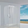 Box Doccia Neptum 70x90x70 H190 2 Porte Scorrevoli E Lato Fisso Cristallo 6 Mm Trasparente Cromato