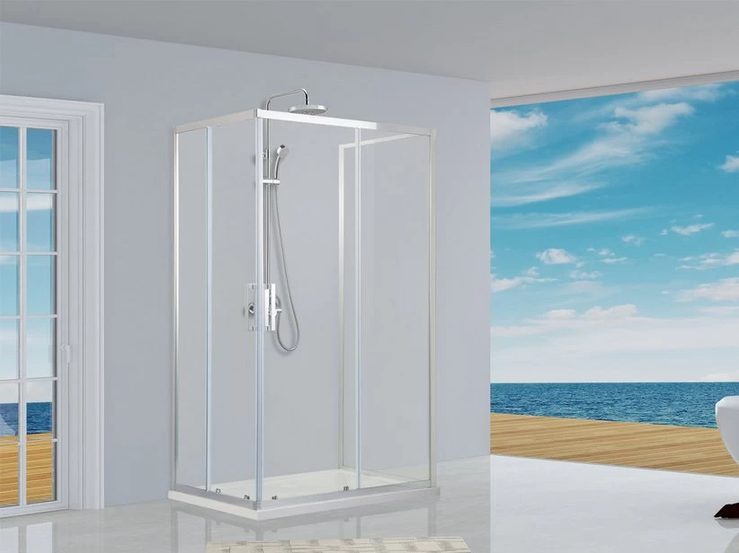Box Doccia Neptum 70x90x70 H190 2 Porte Scorrevoli E Lato Fisso Cristallo 6 Mm Trasparente Cromato 3 Box Doccia Neptum 70x90x70 H190 2 Porte Scorrevoli E Lato Fisso Cristallo 6 Mm Trasparente Cromato