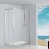 Box Doccia Angolare Neptum 80x100 H190 Porte Scorrevoli Cristallo 6 Mm Trasparente Cromato -Arredamento Per La Casa neptum box doccia angolari 2 lati scorrevoli rettangolari 2