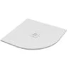 Piatto Doccia Semicircolare Crypto 90x90 H2,5 Cm In Resina Bianco