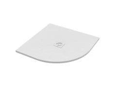 Piatto Doccia Semicircolare Crypto 90x90 H2,5 Cm In Resina Bianco