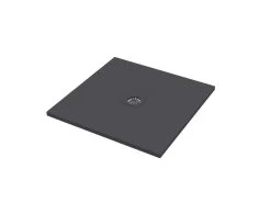 Piatto Doccia Quadrato Crypto 80x80 H2,5 Cm In Resina Grafite