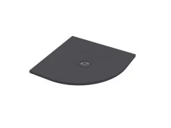 Piatto Doccia Semicircolare Crypto 80x80 H2,5 Cm In Resina Grafite