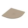 Piatto Doccia Semicircolare Crypto 80x80 H2,5 Cm In Resina Sabbia