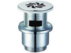 Piletta A Scarico Libero Con Troppopieno Cromo