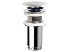 Piletta Lavabo Click Clack Forever H90 Mm Con Tappo In Ceramica Bianco Opaco