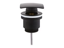 Piletta Lavabo Click Clack Universale Quadrata Nero Opaco