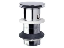 Piletta Per Lavabo/Bidet Clicker H90 Mm Con Troppo Pieno Ottone Cromo