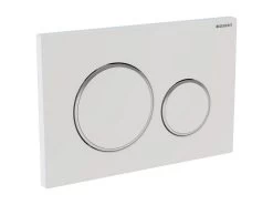 Placca Wc Geberit Sigma20 2 Pulsanti Bianco/Cromo/Bianco