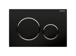 Placca Wc Geberit Sigma20 2 Pulsanti Nero/Cromo/Nero