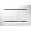 Placca Wc Geberit Sigma30 2 Pulsanti Bianco/Cromo/Bianco