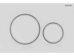 Placca WC Geberit Sigma 20 2 Pulsanti Bianco Opaco/Bianco/Bianco Opaco