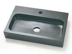 Lavabo Appoggio/Incasso Ponza 60 Grigio Carnico In Resina Opaco Grigio Carnico